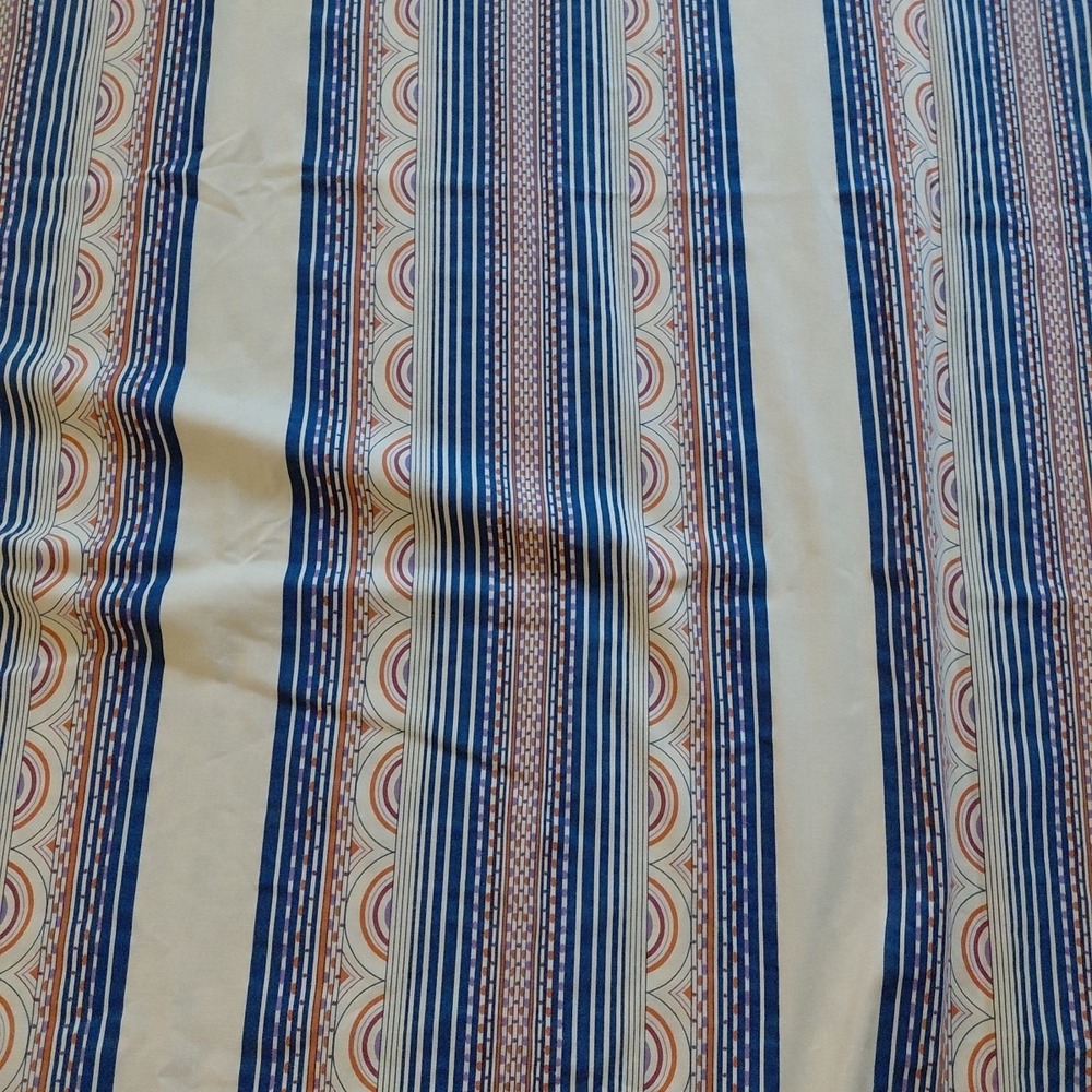 Set of 3 Pacific Top Sheet DOUBLE 2 Pillowcases Beige Arch Stripe VTG Retro 80's - Picture 4 of 9